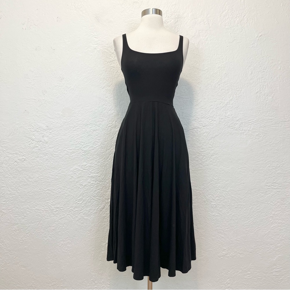 Reformation Black Midi Dress